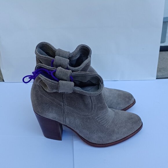 Frye Suede Booties Gray Size 6 - Picture 9 of 14